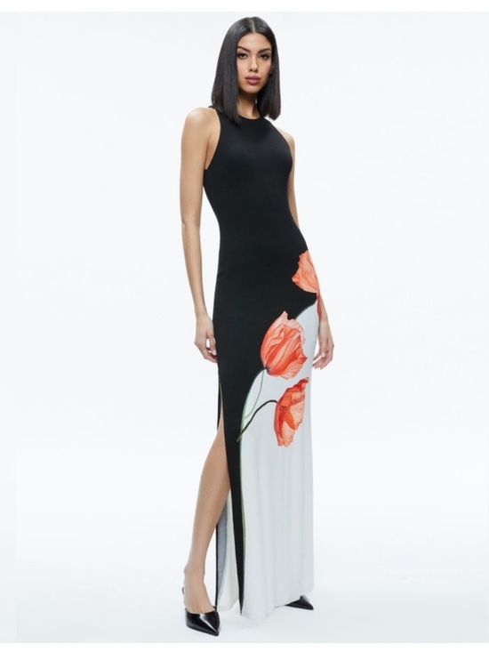 Alice + Olivia Dresses & Skirts - Alice and Olivia Pania Floral Black and White Maxi Dress